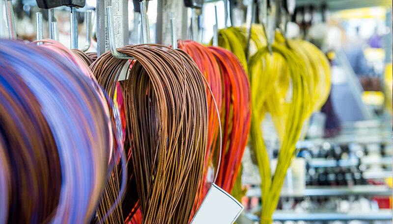 Cables en tienda